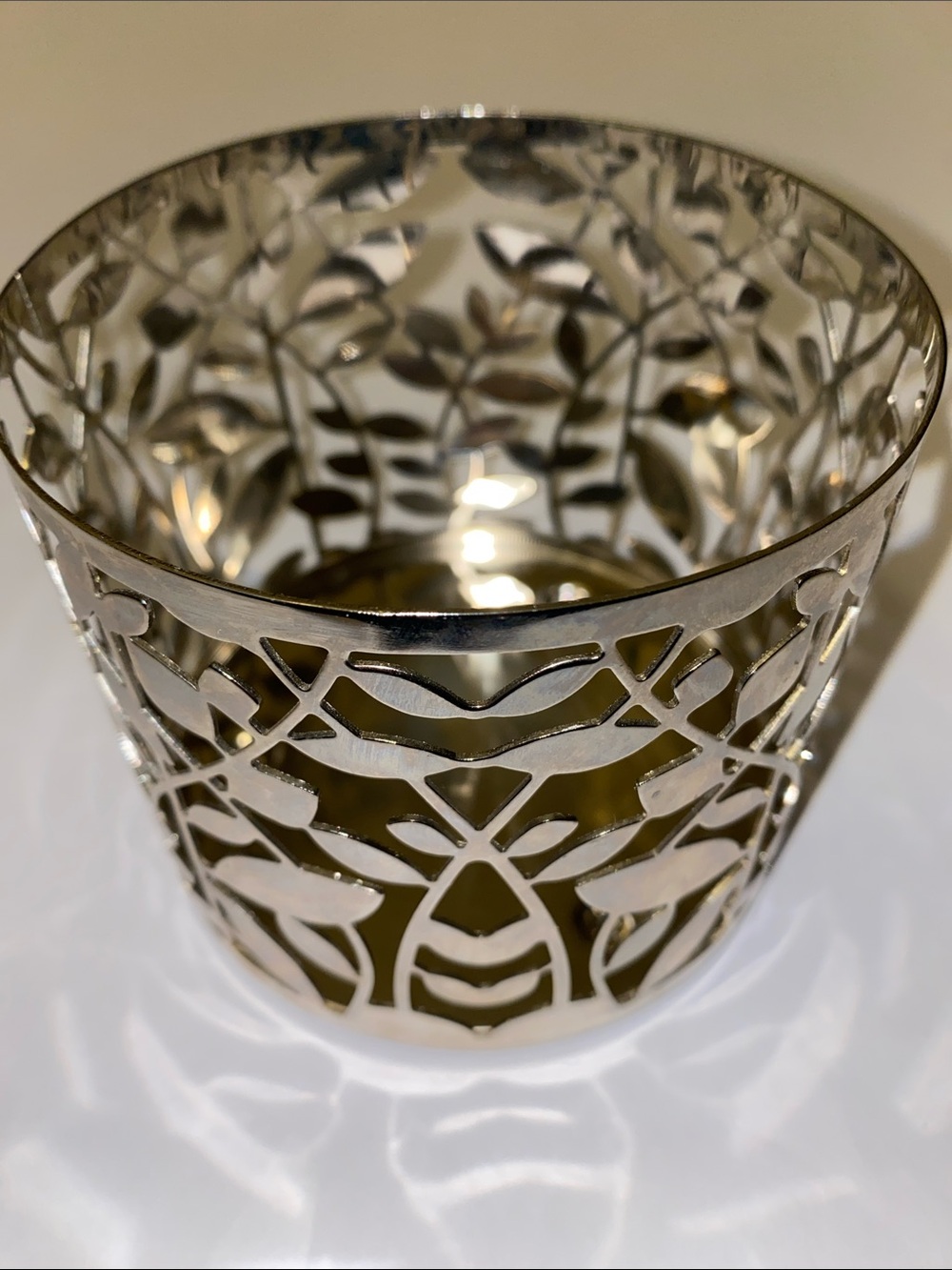 Bath & Body Works Silver Candle Holder